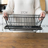 Chenbz Multifunctional Kitchen Stainless Steel Dish Rack with Tray - Swivel Spout Dish Drainer Drying Rack Black (Color : Black)