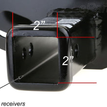eVerHITCH USA US American Stainless Steel Flag Metal Emblem on Metal Trailer Hitch Cover (Fits 2" Receivers, Black)