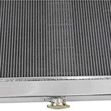 CoolingSky 4 Row Core Aluminum Radiator +2X12" Fan w/Shroud for 1972-86 Jeep CJ5 CJ6 CJ7 (GM Chevy Engine Swap Only)