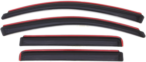 Auto Ventshade 194858 In-Channel Ventvisor Side Window Deflector, 4-Piece Set for 2004-2015 Nissan Titan Crew Cab