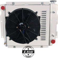 CoolingSky 4 Row Full Aluminum Radiator +Fan Shroud Combo for 1987-2006 Jeep Wrangler TJ YJ W/Chevy V8 Engine SWAP