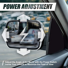 Pair Chrome Power Heated Smoked LED Turn Signal Side Towing Mirror Replacement for Dodge Ram BR/BE 98-02