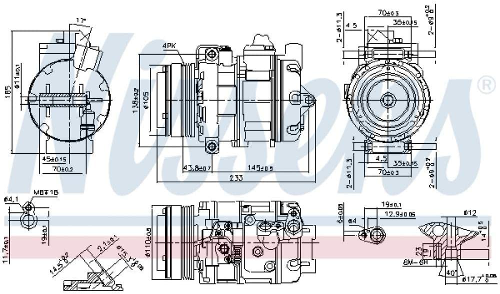 Nissens 890292 Compressor for Air Conditioner