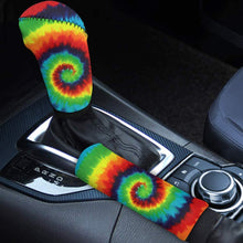 FKELYI Blue Butterfly Print Car Gear Shift Cover Cover,Anti-Slip Handbrake Cover+Gear Shift Knob Cover Set for Sedan Interior Protection,2PCS