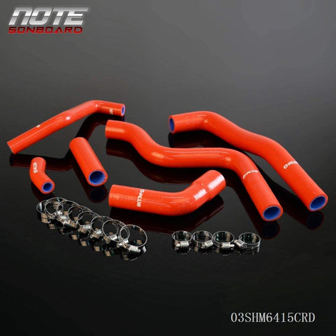 3-Ply Silicone Radiator Coolant Hose Clamps Kit For YAMAHA FZ6 S2 2008 2009 2010 Red 7PCS