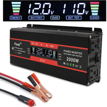 IpowerBingo Power Inverter 1000W/2000W Dual AC Outlets and Dual USB Charging Ports DC 12V to 110V AC Car Converter with Digital Display