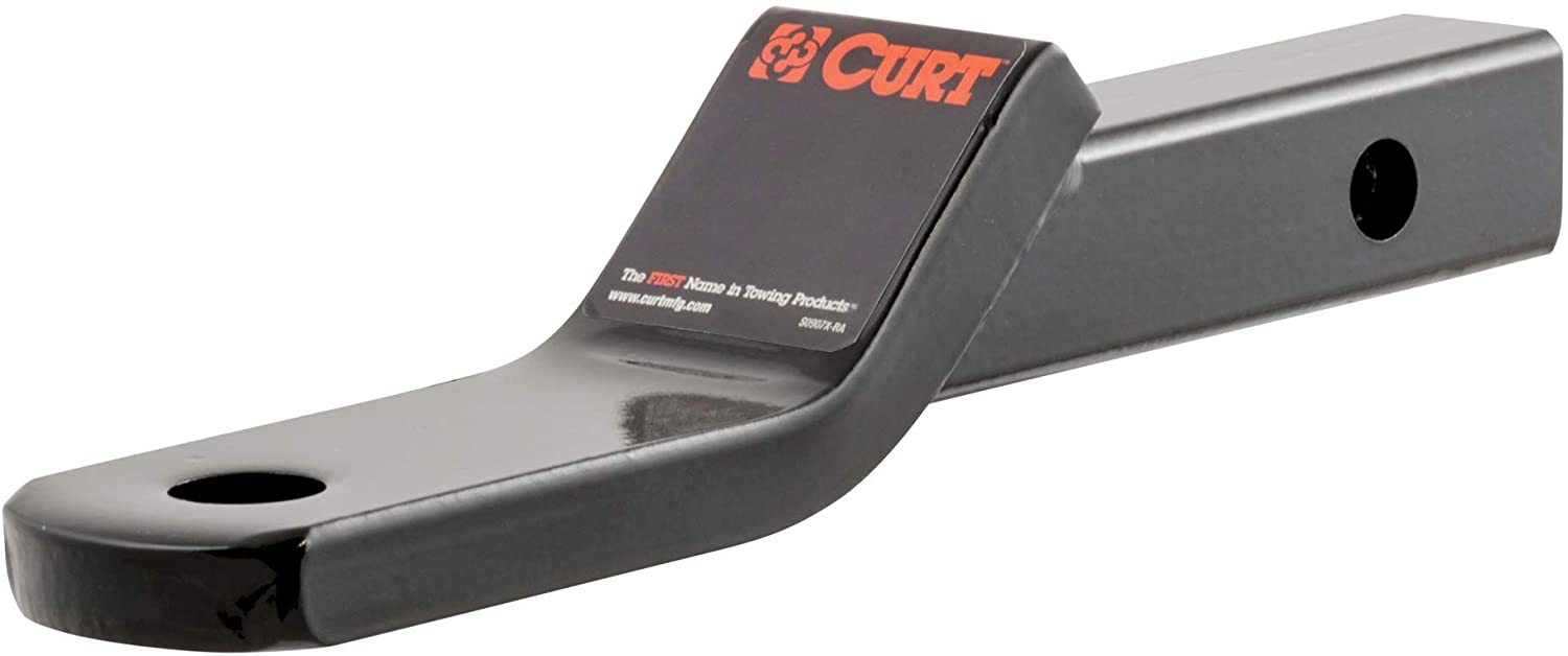 CURT 45503 Class 2 Trailer Hitch Ball Mount, Fits 1-1/4-Inch Receiver, 3,500 lbs, 3/4-Inch Hole, 1-Inch Drop, 3/8-Inch Rise