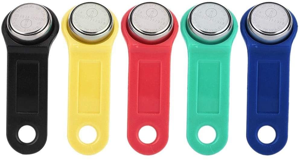 5pcs /lot Mixed Color Rewritable RFID TM Card Set iButton Touch Memory Key