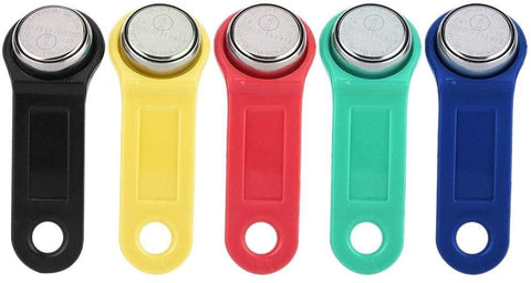 5pcs /lot Mixed Color Rewritable RFID TM Card Set iButton Touch Memory Key