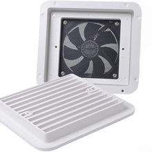 DEDC1 Pack 12V Fridge Vent Outlet with Fan for RV Trailer Caravan Side Air Ventilation Exhaust Fan RV Car Styling Accessories-White (Silent Type)