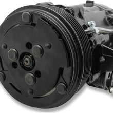 Holley 199-104 A/C Compressor SD7 Sanden Uses R-134A Black A/C Compressor