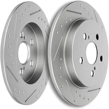 ROADFAR Slotted Rear Brake Rotors fit for 11-17 Lexus CT0h,09-10 Pontiac Vibe,Toyota Corolla/Matrix/Prius/Prius Plug-In/Prius Prime