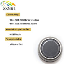 SZMWL Volume Knob 39103TA0A31 for Honda Accord 2008-13 Crosstour 2011-16