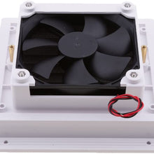 Prettyia 12V White Fridge Vent with Fan RV Trailer Caravan Side Air Ventilation