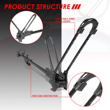 Universal Black Heavy Duty Iron Car Roof Top Wheel-On Bicycle Mount Bike Rack Bracket Bracket with Key + Lock