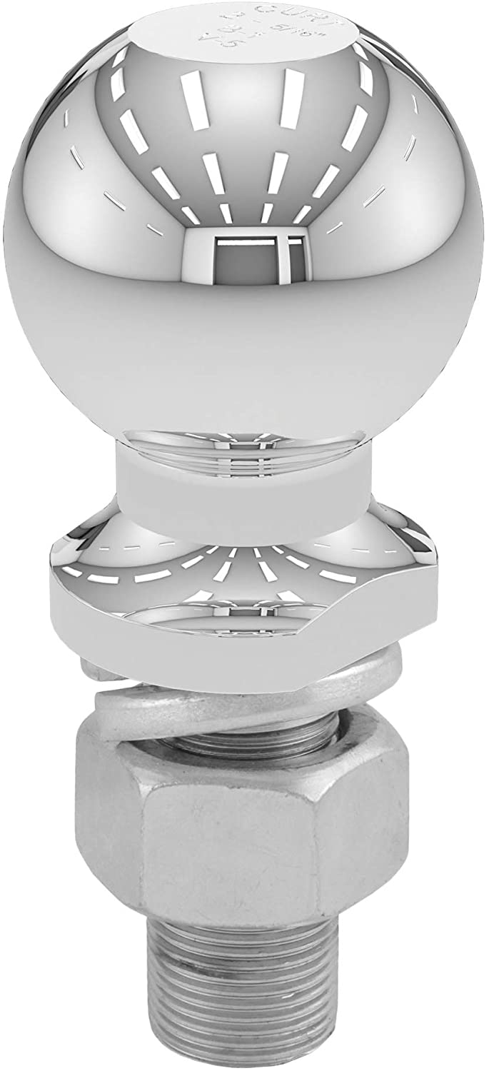 CURT 40007 Chrome Trailer Hitch Ball, 10,000 lbs, 2-5/16-Inch Diameter, 1 x 2-1/4-Inch Shank