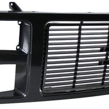 Perfit Liner New Front Black Grille Grill Replacement Compatible With GMC 90-93 C/K 1500 2500 3500 Pickup Truck Fits With Quad Sealed Beam Lamps Type GM1200391 88960432