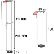 DAXINYANG Colorful Linght 1PCS Camper Telescopic Table Leg Folding Adjustable Height Fit for Caravan Campervan Motorhome RV Folding Table Mount (Color : Silver)