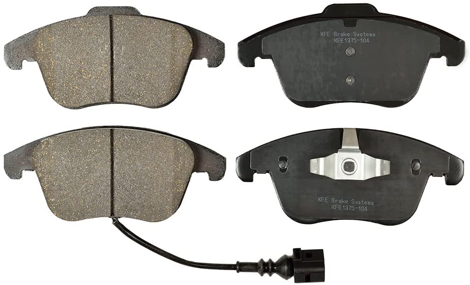KFE KFE1375-104 Ultra Quiet Advanced Premium Ceramic Brake Pad Front Set Compatible with: 2012-2015 Volkswagen Passat, Tiguan; Audi Q3