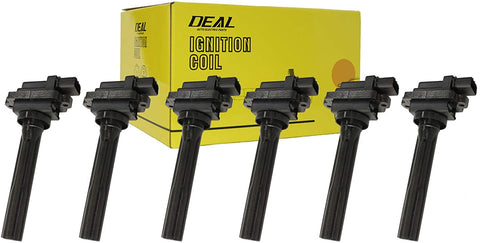 DEAL Pack of 6 New Ignition Coils For Tracker - Suzuki Grand Vitara XL-7 2.5L 2.7L V6 Compatible With UF237 C1159