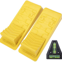 Homeon Wheels RV Leveling Blocks Wheel Chocks Heavy Duty Trailer Leveler Blocks 2 Pack for Trailers Campers, Tire Chocks for Caravan Truck Van SUV (Camper Leveling Blocks Two Locking Chocks)