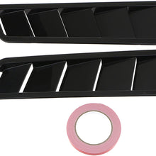 2X ABS Car Air Flow Intake Hood Scoop Vent Louver Bonnet Cover Hood Scoop