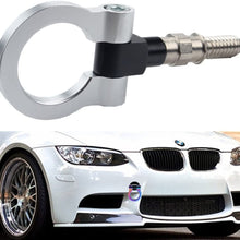 Dewhel Aluminum Track Racing Front Rear Bumper Car Accessories Auto Trailer Ring Eye Towing Tow Hook Kit Red Screw On For BMW 1 3 5 Series X5 X6 E36 E39 E46 E82 E90 E91 E92 E93 E70 E71 MINI Cooper