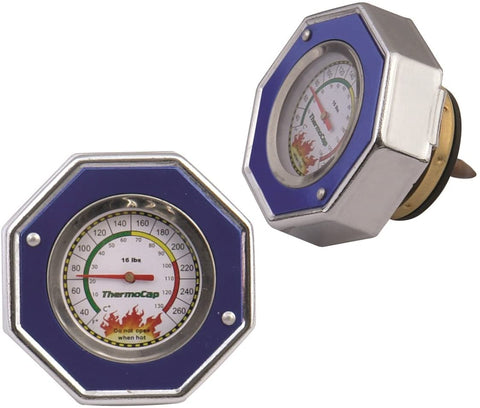 Mr. Gasket - 2471B Domestic Thermocap 16 Psi-Blue
