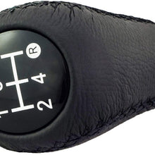 Bashineng Shifter Knob 5 Speed Leather Gear Stick Shift Head for Most Manual Cars (Black & Red)