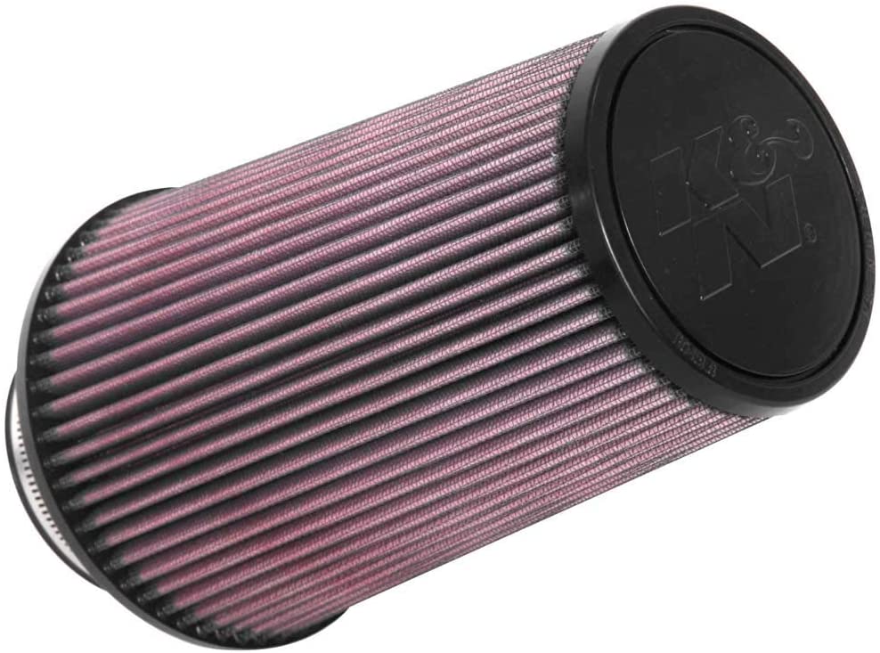 K&N Universal Clamp-On Air Filter: High Performance, Premium, Washable, Replacement Filter: Flange Diameter: 3.5 In, Filter Height: 9 In, Flange Length: 1.75 In, Shape: Round Tapered, RU-3690