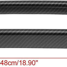 X AUTOHAUX 1 Set Carbon Fiber Pattern Front Grill Grille Inserts Guards Cover Trim for Dodge Challenger 2015-2020