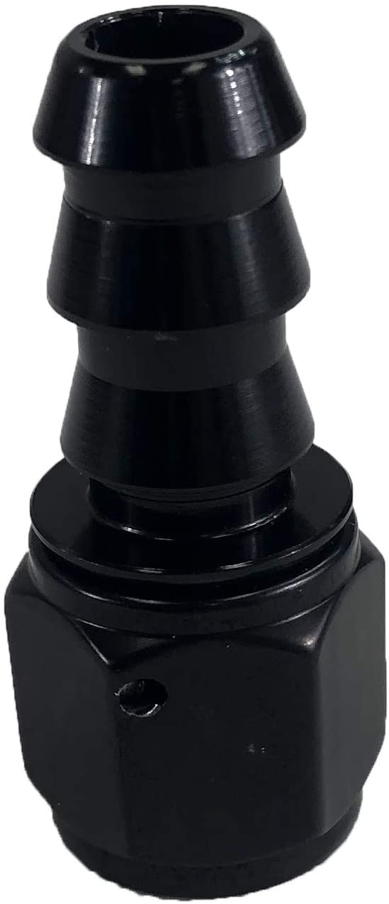 -6 AN Black Straight Push-On Hose End Barb Fitting Fuel Line Oil 6AN AN6 New
