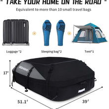 MIDABAO Car Top Carrier Roof Bag by Waterproof 1200-Denier Polyester Material - 100% Waterproof & Coated Zippers 20 Cubic ft - for Cars with or Without Racks