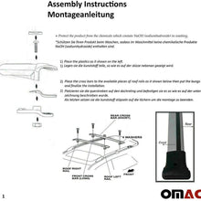 OMAC Roof Racks Cross Bars Carrier Cargo Racks Rail Aluminium Black Set 2 Pcs. for Mercedes M Class W166 2011-2015