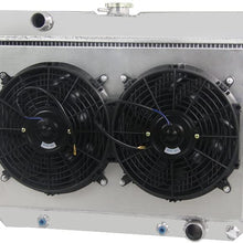 OzCoolingParts Pro 3 Row Core Aluminum Radiator +12" Fan w/Shroud for 1963-1968 64 65 66 67 Chevy Chevelle/Malibu/Implala/Caprice