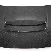 QQJK Suitable for Honda Civic Type-R Civic FC/FK8 Honeycomb Carbon Fiber Modified Hood Hood Car Hood Scoop Sport Racing Air Flow Intake Turbo Bonnet Hood Vent Grille Cover