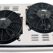 CoolingSky 3 Row Full Aluminum Radiator +2X12" Fan W/Shroud Combo for Chevy Corvette C3 5.7/5.0L V8 1977-1982