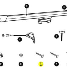 Thule Racks - Replacement M6x65 Carriage Bolt - 915-0665-54