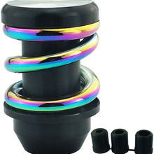 LUNSOM Manual Automatic Transmission Most Car Shifter Knob Aluminium Alloy Knobs Shift Gear Stick Head Red Spring Parts Removable (Black Colorful)