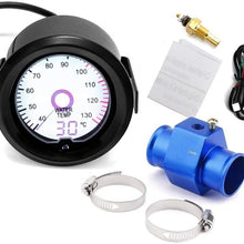XinQuan Wang 52mm LCD Liquid Crystal 7 Color Virtual Pointer Display Water Temperature Meter Celsius Auto Gauge (Color : with 30mm, Size : Free)