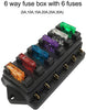Universal 4Way/ 6Way/ 8 Way Fuse Box Holder Fuse Block with 8 Standard Fuses for Car Truck Boat Vehicle 12V/24V/32V (Color : Dark Grey)