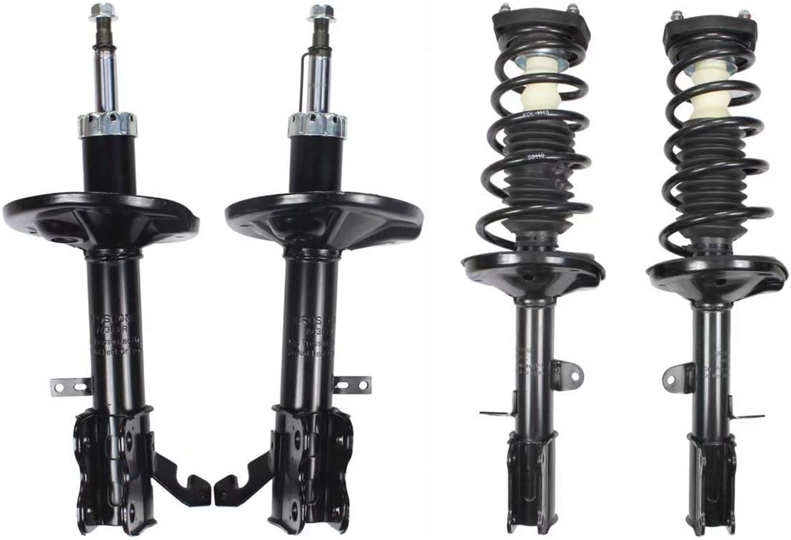 Material Set of 4 Complete Shock Sturt Spring Compatible with 98-02 Prizm 93-97 Prizm 93-02 Corolla