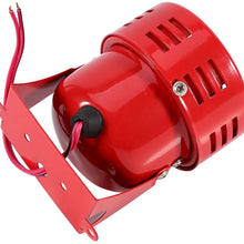 Acouto Air Siren Horn, 12V 1.5 A Red Metal Car Motorcycle Truck SUV Air Siren Horn 110DB Lound Authentic Sound