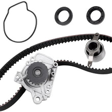 OCPTY Timing Belt Water Pump Kit, Automotive Replacement Timing Parts Belt Sets With Seals Replacement fit for 1996-2000 Honda Civic CX DX LX 1.6L 1590CC L4 SOHC 16 VALVE D16Y7 TBK224 WP135-1390
