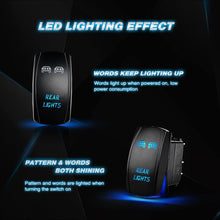 Nilight LED Light Bar Wiring Harness Kit REAR LIGHTS 12V 5Pin Rocker Switch Laser On off Waterproof Switch Power Relay Blade Fuse-2 Lead,2 Years Warranty