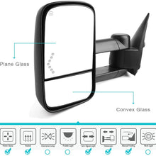 YITAMOTOR Compatible with Chevy Towing Mirrors, Chevrolet Silverado Side Mirror, GMC Sierra Tow Mirrors, pair 2003-2007 Power Heated with Arrow Signal Light