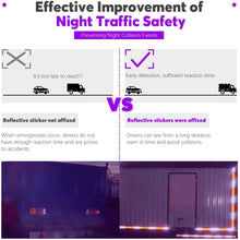 Swpeet 20Pcs Universal Red + White Plastic Rectangular Stick-on Car Reflector Sticker, Door Reflectors Interior Red + White Compatible Warning Plate Adhesive Reflector for Most Car