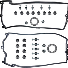 Left & Right Engine Valve Cover Gaskets Kit 11127513194 11127513195 for BM-W E60 E63 E64 E70 X5 545i 550i 645Ci 650i 745Li 745i 750Li 750i Alpina B7 4.4L 4.8L N62 Engine