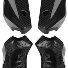 Motorcycle Radiator Cover Protector Glossy Black Carbon Fiber Radiator Side Grille Guard - Moto Front Top Gas Tank Cover Fit for Yamaha MT-07 FZ-07