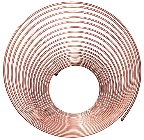 4LIFETIMELINES Copper-Nickel Brake Line Tubing Coil - 1/4 Inch, 50 Feet